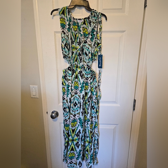 NWT Colorful Cut-Out Waist Maxi Dress Size Small - Picture 2 of 3